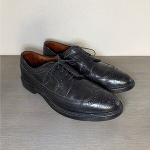 Allen Edmonds MacNeil Black Leather Wingtip Men's Dress Shoes Size 9.5 D Oxford